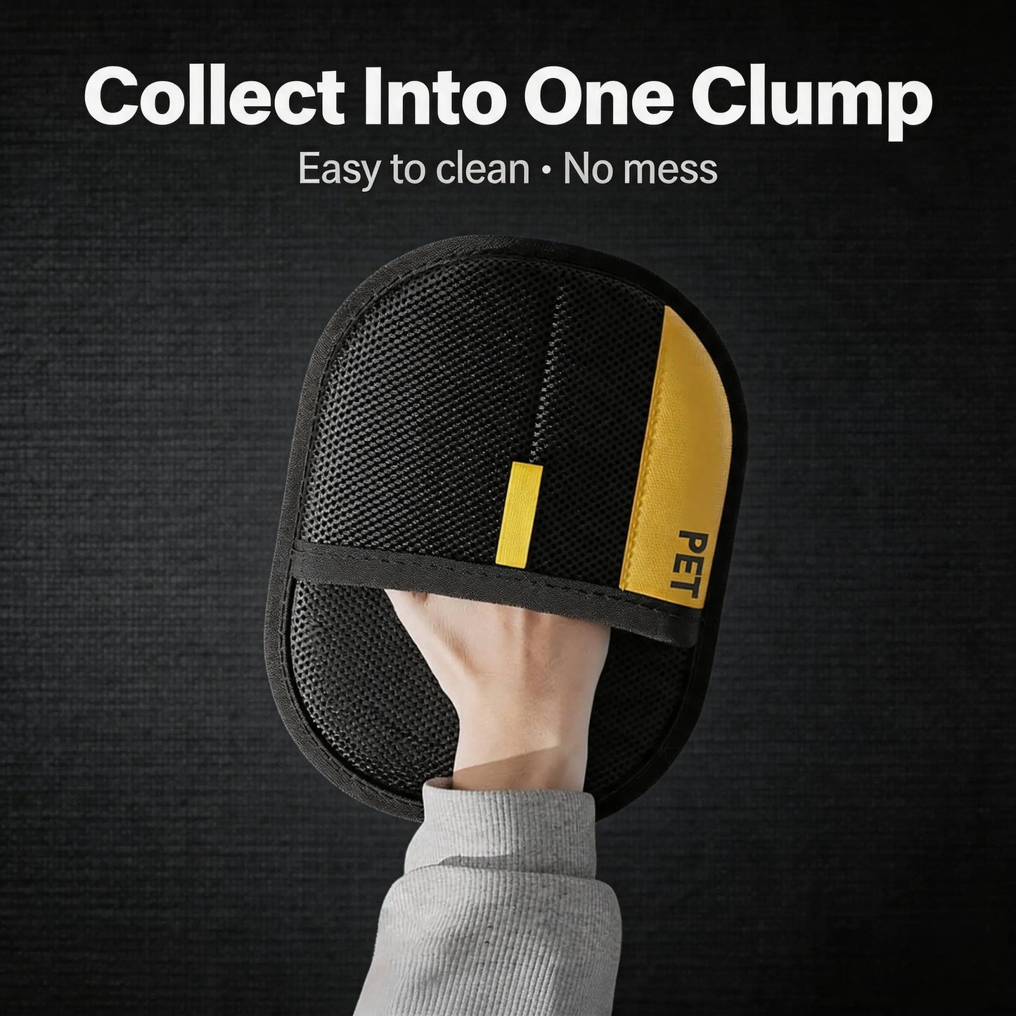 Reusable Pet Hair Remover Mitt - Universal, Waste-Free Reusable Lint Roller, Gentle-On-Fabrics Cleaning Tool for Couch, Clothes - Fast Fur Catcher for Dog & Cat Grooming for a Fur-Free Home Fur Removal Tool