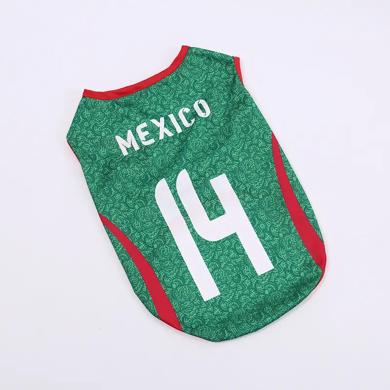 Lightweight Breathable Pet Football Jersey Vest for Dogs and Cats - Summer Team-Inspired Sleeveless Apparel for Small to Medium Pets