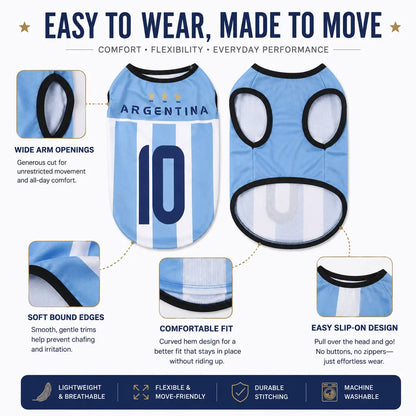 Lightweight Breathable Pet Football Jersey Vest for Dogs and Cats - Summer Team-Inspired Sleeveless Apparel for Small to Medium Pets