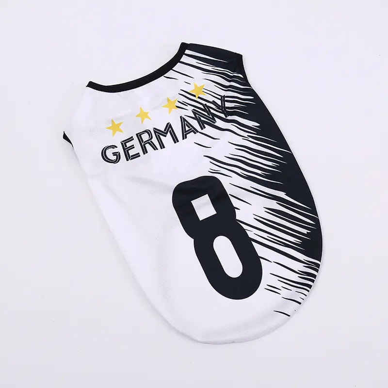 Lightweight Breathable Pet Football Jersey Vest for Dogs and Cats - Summer Team-Inspired Sleeveless Apparel for Small to Medium Pets