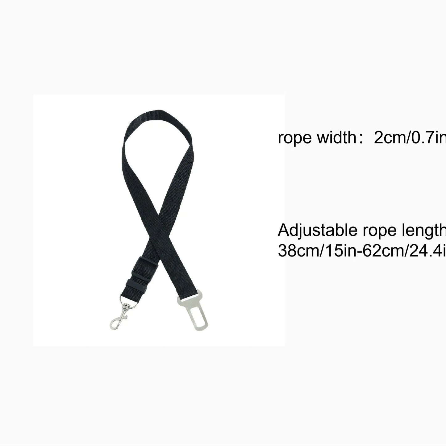 Adjustable Pet Safety Harness and Leash with Car Seat Belt for Dogs and Cats - Durable Vehicle-Ready Tie-Up Strap