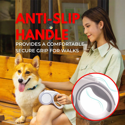 Premium Retractable Dog Leash, 5M with Anti-Slip Handle, Durable Construction, Innovative Braking System, Comfortable Grip for All Dog Sizes, Strong Nylon Tape