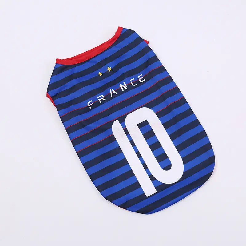 Lightweight Breathable Pet Football Jersey Vest for Dogs and Cats - Summer Team-Inspired Sleeveless Apparel for Small to Medium Pets