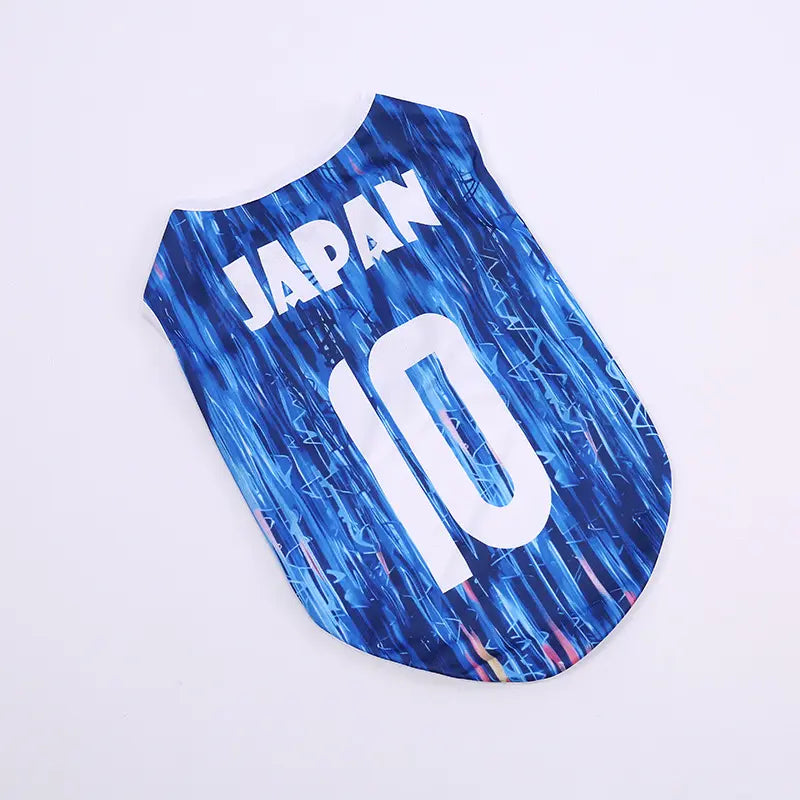 Lightweight Breathable Pet Football Jersey Vest for Dogs and Cats - Summer Team-Inspired Sleeveless Apparel for Small to Medium Pets