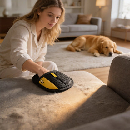 Reusable Pet Hair Remover Mitt - Universal, Waste-Free Reusable Lint Roller, Gentle-On-Fabrics Cleaning Tool for Couch, Clothes - Fast Fur Catcher for Dog & Cat Grooming for a Fur-Free Home Fur Removal Tool