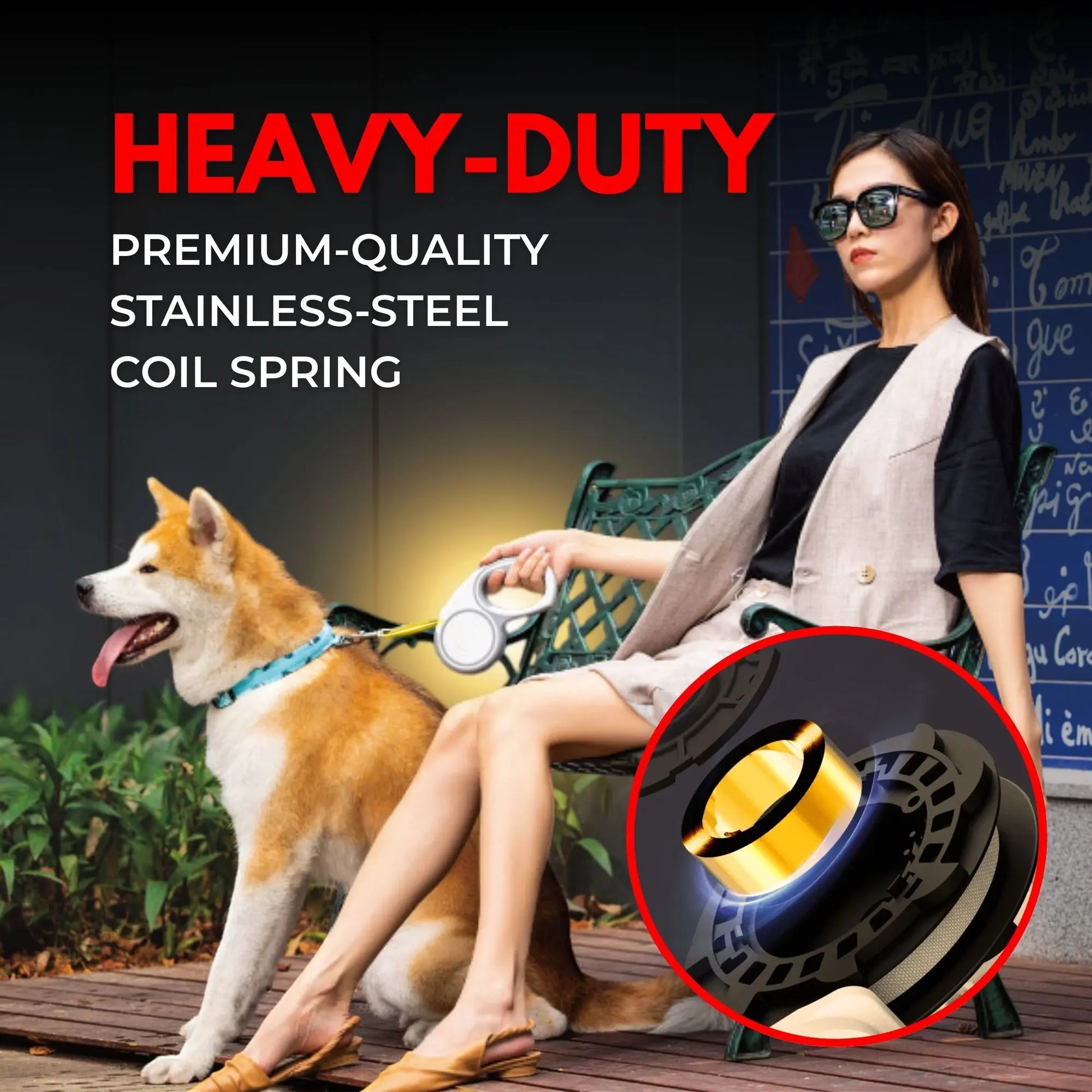 Premium Retractable Dog Leash, 5M with Anti-Slip Handle, Durable Construction, Innovative Braking System, Comfortable Grip for All Dog Sizes, Strong Nylon Tape