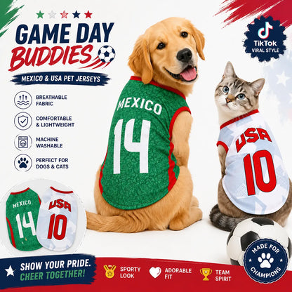 Pet Football Jersey Vest for Dogs and Cats - Lightweight and Breathable Summer Apparel for Small to Medium Pets