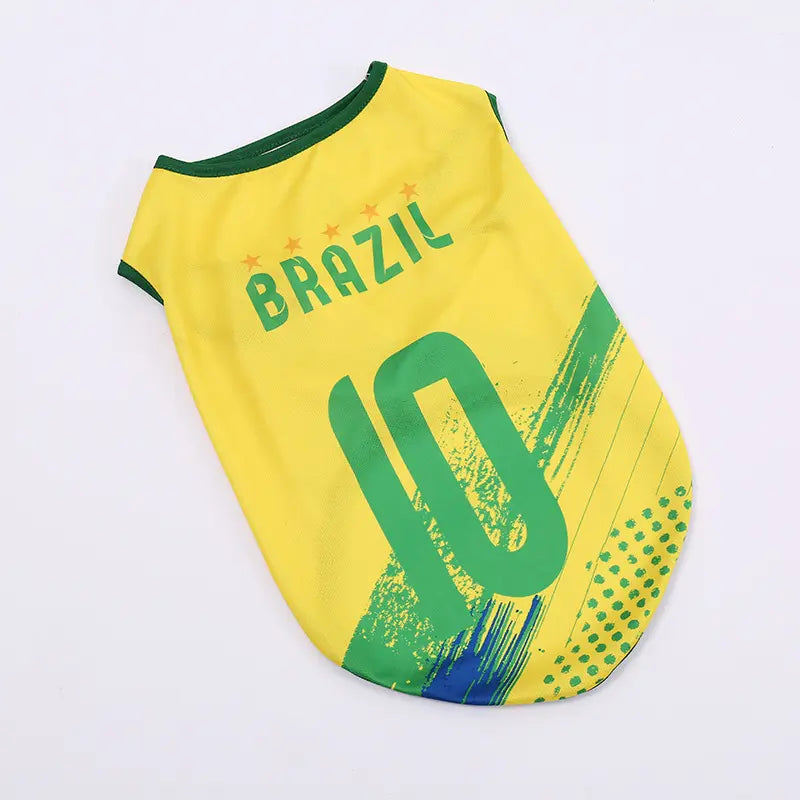 Lightweight Breathable Pet Football Jersey Vest for Dogs and Cats - Summer Team-Inspired Sleeveless Apparel for Small to Medium Pets