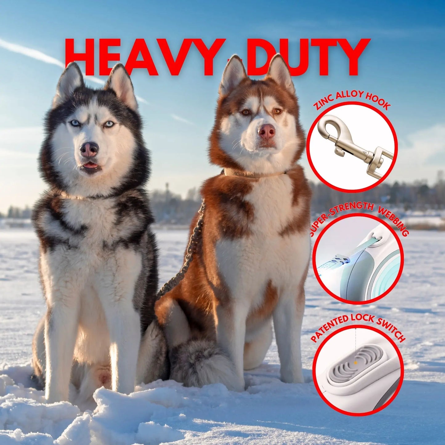 Premium Retractable Dog Leash, 5M with Anti-Slip Handle, Durable Construction, Innovative Braking System, Comfortable Grip for All Dog Sizes, Strong Nylon Tape